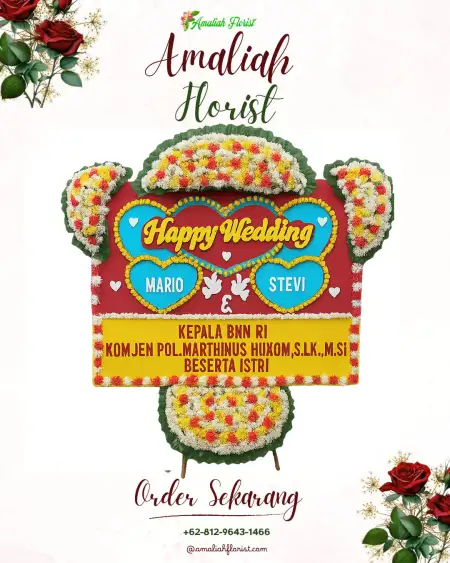 Papan Bunga Pernikahan Tlogopucang
